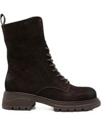 Linda Baumann - Buckle-Detail Lace-Up Boots - Lyst