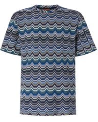 Missoni - Chevron-Pattern Short-Sleeved T-Shirt - Lyst