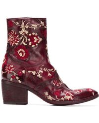 mia vail embroidered ankle boot