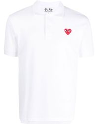 COMME DES GARÇONS PLAY - Logo Cotton Polo Shirt - Lyst