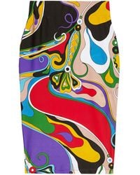 PUCCI - Falda de tubo con estampado Orchidee - Lyst