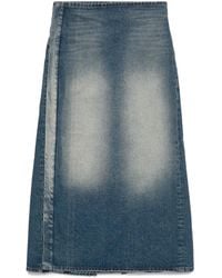Y. Project - Asymmetric Denim Skirt - Lyst