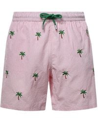 MC2 Saint Barth - Palm-Tree Embroidered Swim Shorts - Lyst