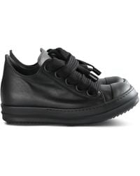 Rick Owens - Lace-up Leather Sneakers - Lyst