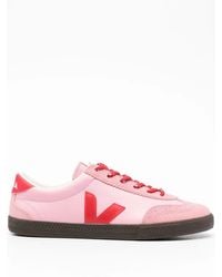 Veja - Volley Guimauve Pekin Eagle V-Logo Suede-Panel Sneakers - Lyst