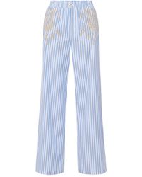 Elisabetta Franchi - Broek Met Borduurwerk - Lyst