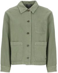 A.P.C. - Blouse Met Knoopsluiting En Opgestikte Zak - Lyst