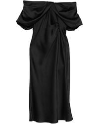 McQueen - Strapless Midi Dress - Lyst