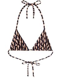La DoubleJ - Fish-Print Triangle Bikini Top - Lyst