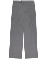 MSGM - Pleated Wide-Leg Trousers - Lyst