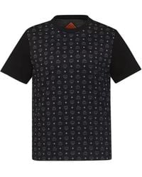 MCM - Monogram-Print Panelled T-Shirt - Lyst