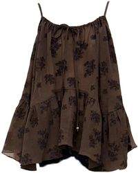 EPINGLER - Blouse Volantée À Fleurs Imprimées - Lyst