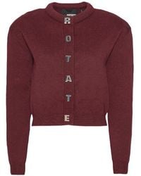 ROTATE BIRGER CHRISTENSEN - Logo-Detail Cardigan - Lyst