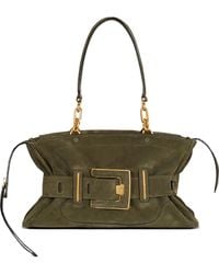 Balmain - Anthem Suede Shoulder Bag - Lyst