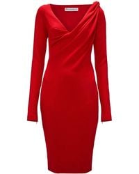 JW Anderson - Midikleid Mit V-Ausschnitt - Lyst