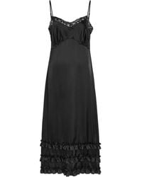Simone Rocha - Lace-Trim Ruffled Midi Dress - Lyst