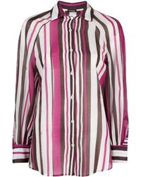 Kiton - Striped Cotton-silk Shirt - Lyst