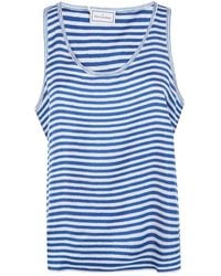 Pierre Louis Mascia - Striped Silk Tank Top - Lyst