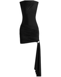 Manière De Voir - Anouk Cap-Sleeve Ring-Detail Drape Mini Dress - Lyst