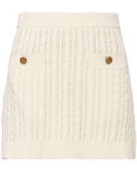 Prada - Cable-knit Cotton Miniskirt - Lyst