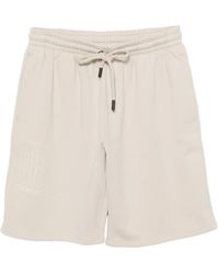 Off-White c/o Virgil Abloh - Logo-Print Drawstring Shorts - Lyst