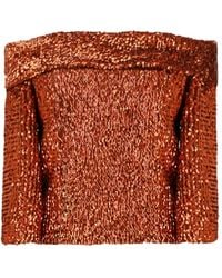 Gemy Maalouf - Sequin-Embellished Off-Shoulder Top - Lyst