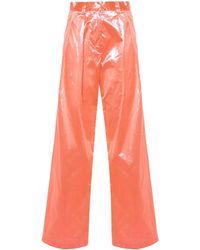forte_forte - Metallic Straight Trousers - Lyst
