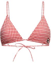 KARL LAGERFELD - Ikon Gingham Bikini Top - Lyst