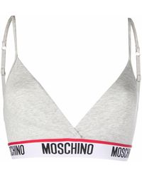 Moschino - Triangel-BH mit Logo - Lyst