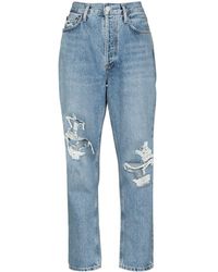 Agolde - Boyfriend Jeans With Ripped Details - Lyst