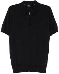 Brioni - Zip-Fastening Short-Sleeve Polo Shirt - Lyst