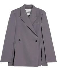 Jil Sander - Wool Gabardine Tailored Jacket - Lyst