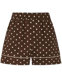 P.A.R.O.S.H. - Polka-Dot Silk Shorts - Lyst