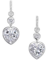 Anabela Chan - Orecchini A Cerchio Heart Pendant Grandi - Lyst
