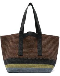 Loewe - Fold Rafia Tote Bag - Lyst