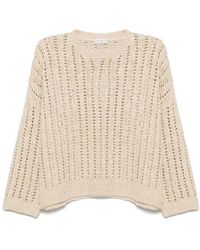 Brunello Cucinelli - Pullover Mit Lochstrickmuster - Lyst