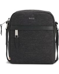 BOSS - Logo-Print Crossbody Bag - Lyst
