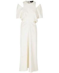FEDERICA TOSI - Cold-Shoulder Draped Midi Dress - Lyst