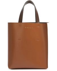 Marni - Mini Museo Colour-Block Leather Tote Bag - Lyst