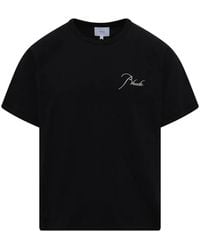 Rhude - Classique T-Shirt Mit Logo - Lyst