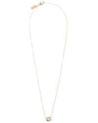 COACH - Logo-Pendant Crystal-Embellished Necklace - Lyst