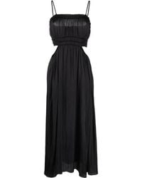 Maje - Pleated Cut-Out Midi Dress - Lyst