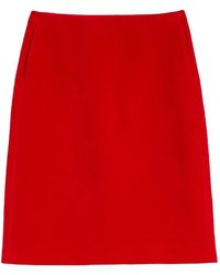 Jil Sander - A-Line Velvet Mini Skirt - Lyst
