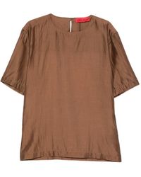 Thelatest - Dean Short-Sleeve Blouse - Lyst