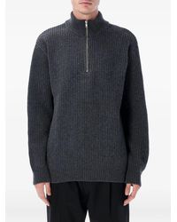 COLORFUL STANDARD - Half-Zip Ribbed-Knit Sweater - Lyst