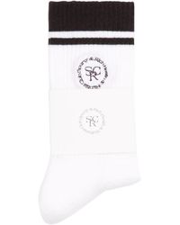 Sporty & Rich - Striped Logo Socks - Lyst