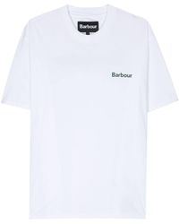 Barbour - T-shirt en coton à logo imprimé - Lyst