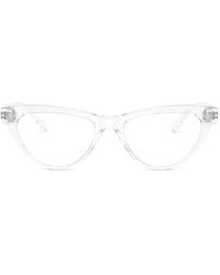 Versace - Cat-Eye-Brille Mit Logo - Lyst