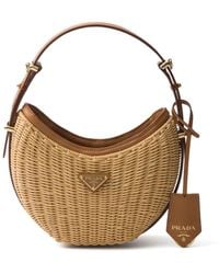 Prada - Arqué Woven Shoulder Bag - Lyst