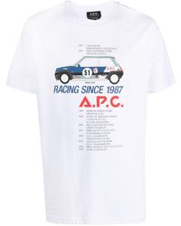 A.P.C. - T-Shirt mit grafischem Print - Lyst